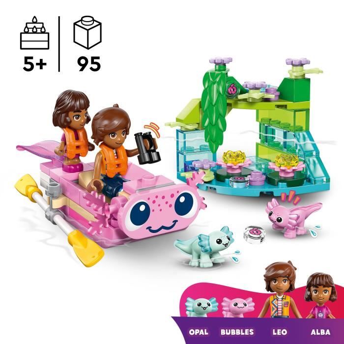 LEGO Friends 42681 Le Bateau d'Aventures Axolotl - Jeu de Construction 5 ans - Figurines