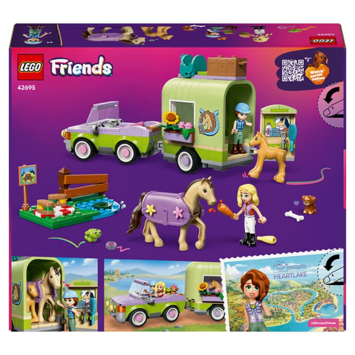 LEGO Friends 42695 La Remorque du Cheval et du Poulain - Jeu de Construction des 7 ans