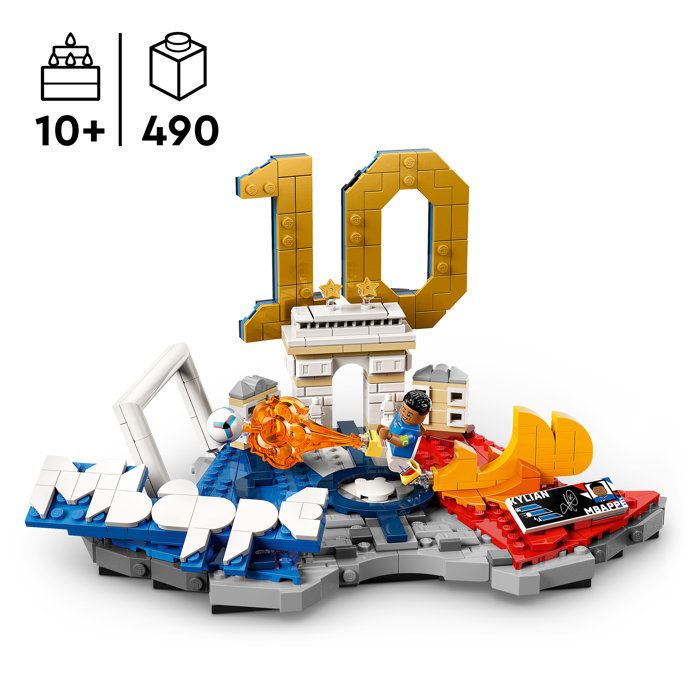 LEGO Editions 43013 Kylian Mbappé  Best Of - Jeu 10 ans - Décoration de Chambre d'Enfant
