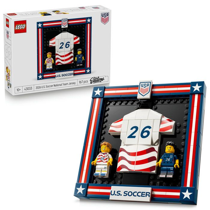 LEGO Editions 43033 Maillot 2026 de l'Équipe Nationale Américaine de Foot - Jouet 10 ans
