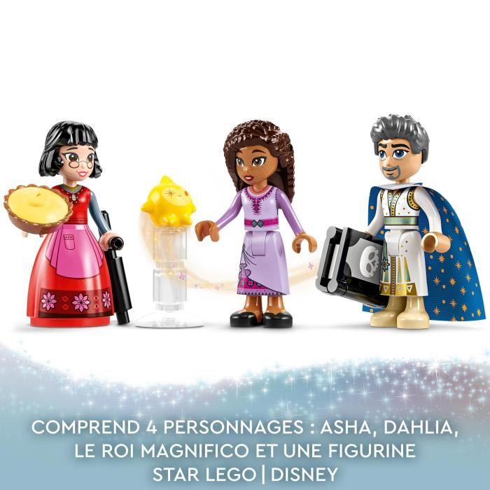 LEGO Disney Wish 43224 Le Château du Roi Magnifico, Jouet Tiré du Film Wish avec Figurine Asha, Dahlia et le Roi Magnifico