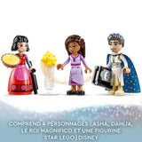LEGO Disney Wish 43224 Le Château du Roi Magnifico, Jouet Tiré du Film Wish avec Figurine Asha, Dahlia et le Roi Magnifico
