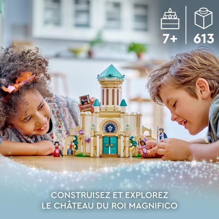 LEGO Disney Wish 43224 Le Château du Roi Magnifico, Jouet Tiré du Film Wish avec Figurine Asha, Dahlia et le Roi Magnifico
