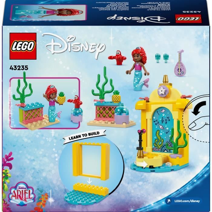 LEGO | Disney Princess 43235 La scene musicale d'Ariel, jeu pour les fans du dessin animé