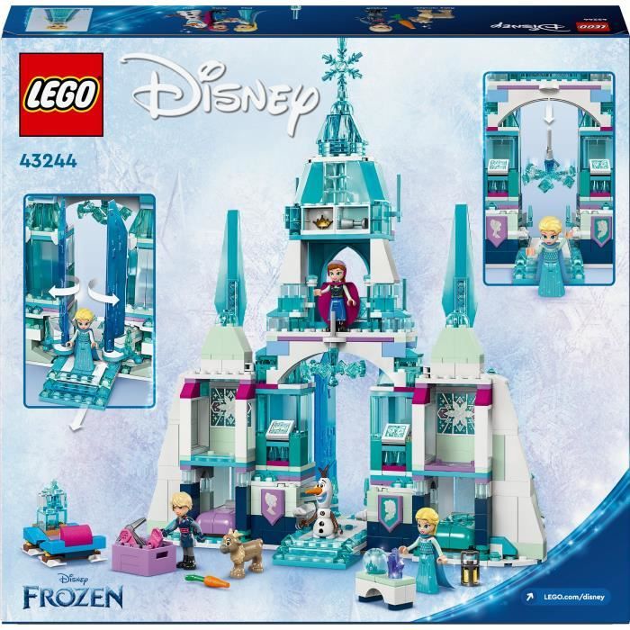 LEGO | Disney 43244 Le palais de glace d'Elsa, jouet de construction pour enfants et fans