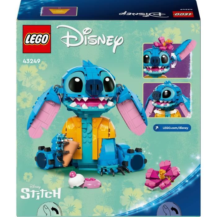 LEGO | Disney 43249 Stitch, Jeu de Construction pour Enfants, Cornet de Glace et Figurine