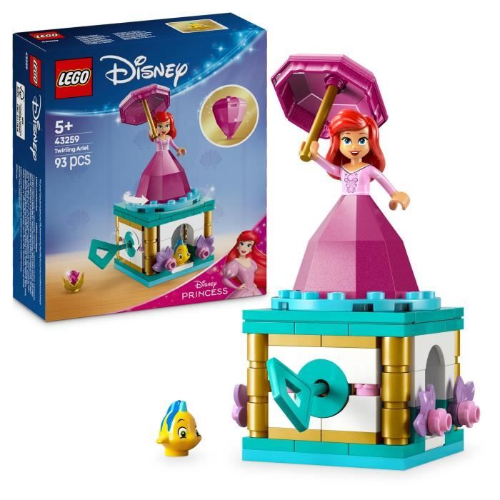 LEGO | Disney Princess 43259 Ariel Tournoyante - Jeu de Construction pour enfant des 5 ans