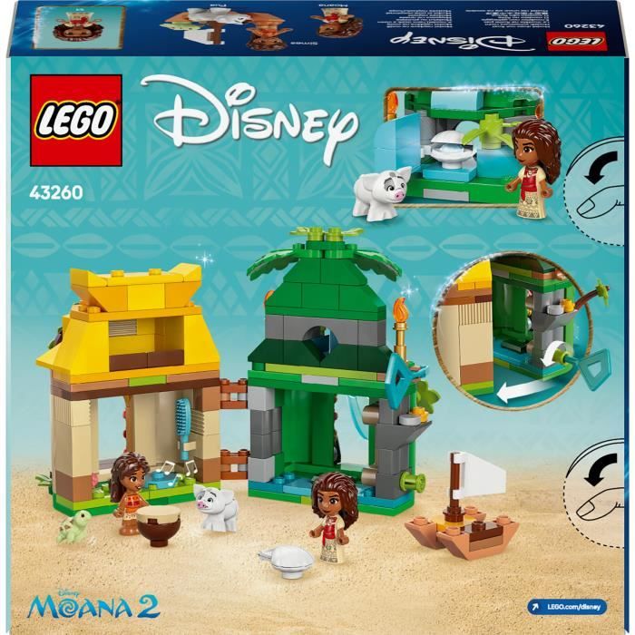 LEGO | Disney 43260 L'Ile de Vaiana Miniature - Jeu de Construction pour enfant des 5 ans