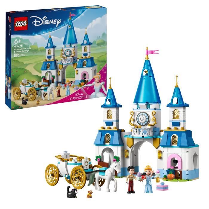 LEGO | Disney Princess 43275 Le château de Cendrillon et la caleche - Jeu de rôle 6 ans