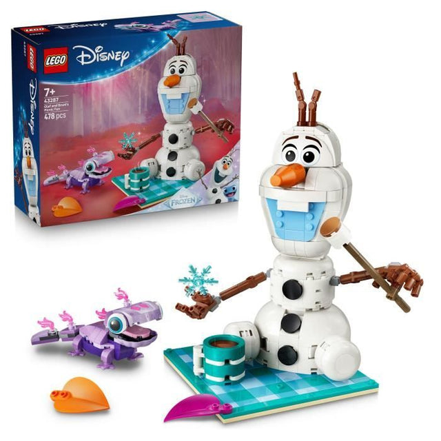 LEGO | Disney 43287 La Reine des Neiges Le Pique-Nique d'Olaf et Bruni - Bonhomme de Neige