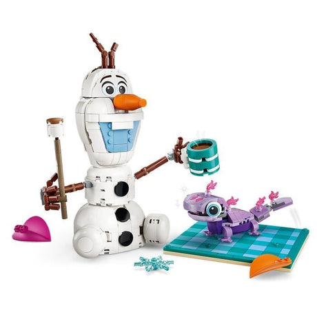 LEGO | Disney 43287 La Reine des Neiges Le Pique-Nique d'Olaf et Bruni - Bonhomme de Neige