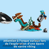 LEGO City 60368 Le Navire d'Exploration Arctique, Jouet de Grand Bateau Flottant, Cadeau Enfants