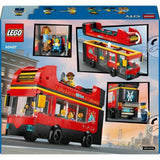 LEGO City 60407 Le bus rouge a deux étages, bus jouet, véhicule pour enfants des 7 ans