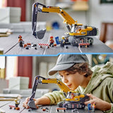 LEGO City 60420 La pelleteuse de chantier jaune, jouet pour enfant a partir de 8 ans