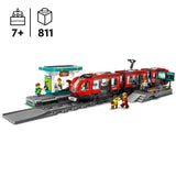LEGO City 60423 Le tramway et la station du centre-ville, véhicule pour enfants des 7 ans
