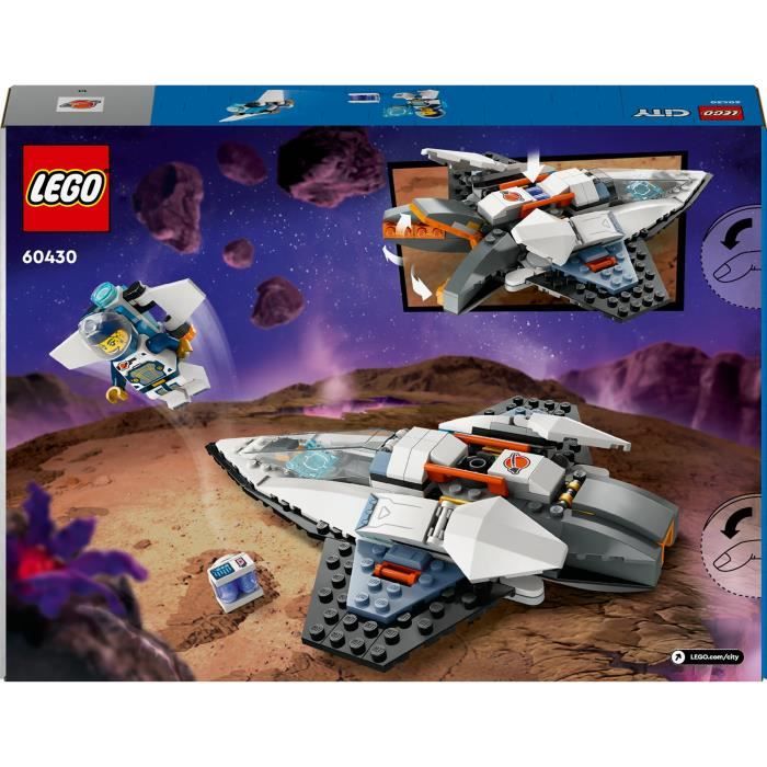 LEGO 60430 City Le Vaisseau Interstellaire, Jouet sur l'Espace, Cadeau Enfants Des 6 Ans, Jeu Créatif avec Minifigurines