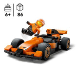 LEGO City 60442 Voiture de course McLaren avec pilote de F1 - Jouet pour garçon des 6 ans