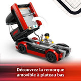 LEGO City 60445 Camion de F1 avec voitures de F1 RB20 et AMR24 - Jeu pour garçon des 8 ans