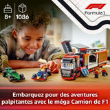 LEGO City 60445 Camion de F1 avec voitures de F1 RB20 et AMR24 - Jeu pour garçon des 8 ans