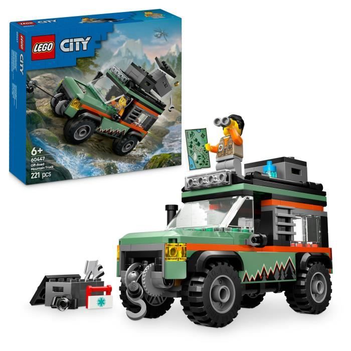 LEGO City 60447 Le camion 4x4 tout-terrain - Jeu de construction pour garçon des 6 ans