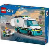 LEGO City 60451 L'ambulance de secours - Jouet de construction pour garçon des 5 ans