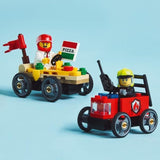 LEGO City 60458 Pack de bolides de course : camion de pizza contre camion de pompiers