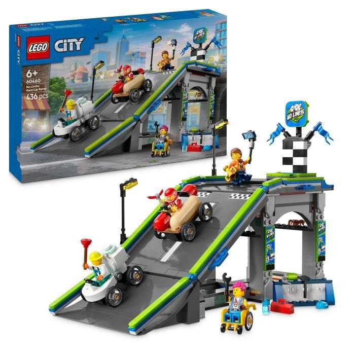 LEGO City 60460 Zéro limite : rampe pour bolides de course - Jeu de construction des 6 ans