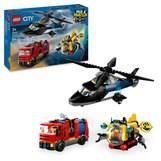 LEGO City 60462 Hélicoptere, camion de pompiers et sous marin modulable - Jouet des 7 ans