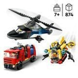 LEGO City 60462 Hélicoptere, camion de pompiers et sous marin modulable - Jouet des 7 ans