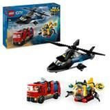LEGO City 60462 Hélicoptere, camion de pompiers et sous marin modulable - Jouet des 7 ans