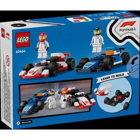 LEGO City 60464 Voitures de course de F1 Williams Racing et Haas F1 - Jouet des 4 ans