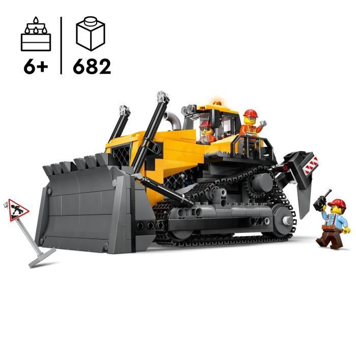 LEGO City 60466 Le Bulldozer Jaune - Jeu de construction des 8 ans