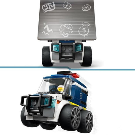 LEGO City 60481 Véhicules - Le Camion de Police - Jeu Créatif des 5 ans - Idée de Cadeau