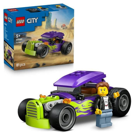 LEGO City 60485 Le Hot Rod - Jouet Voiture de Course - Motricité Fine - Cadeau des 5 ans