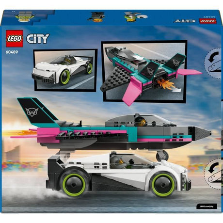 LEGO City 60489 Le Jet Contre la Voiture - Jouet de Construction des 6 ans - Idée Cadeau