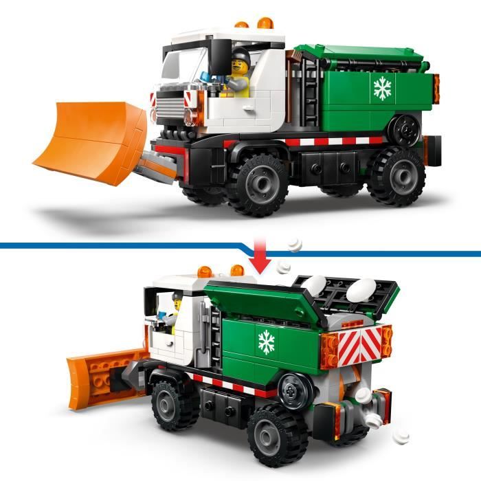 LEGO City 60490 La Déneigeuse - Jouet de Construction 6 ans - Cadeau pour Garçon ou Fille