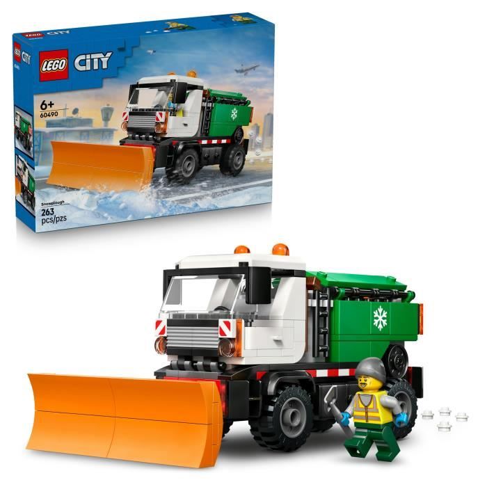 LEGO City 60490 La Déneigeuse - Jouet de Construction 6 ans - Cadeau pour Garçon ou Fille