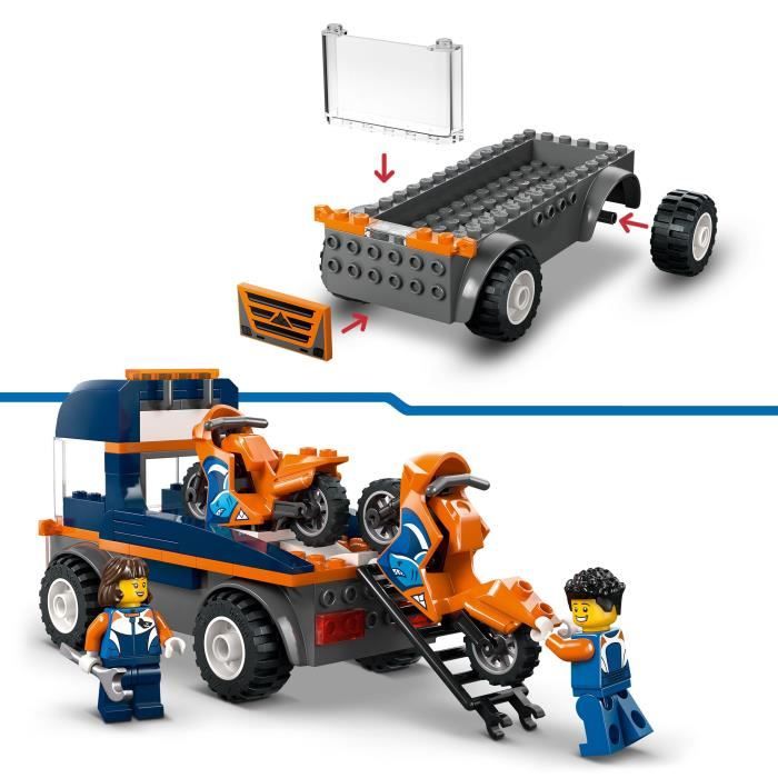 LEGO City 60491 Le Transporteur de Motos - Jouet de Construction des 4 ans - Idée Cadeau