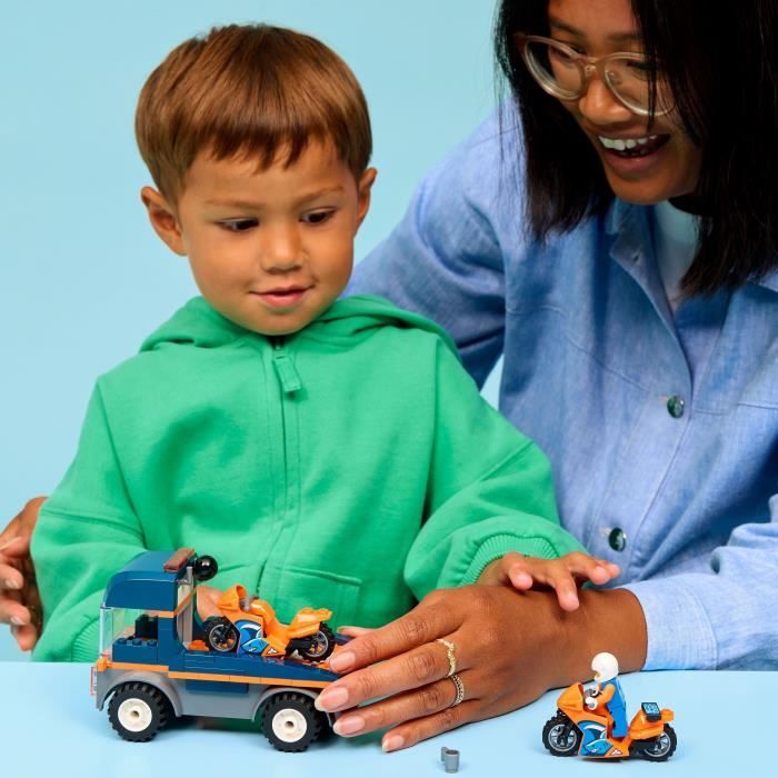 LEGO City 60491 Le Transporteur de Motos - Jouet de Construction des 4 ans - Idée Cadeau