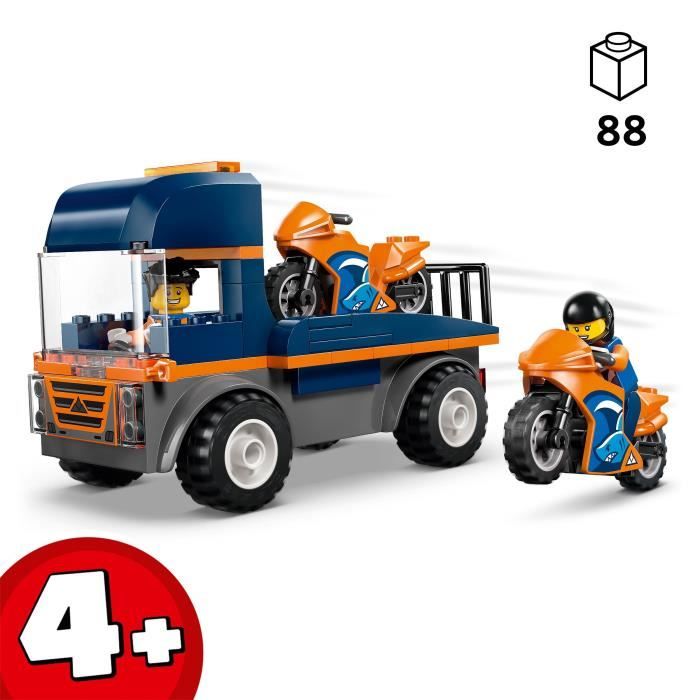 LEGO City 60491 Le Transporteur de Motos - Jouet de Construction des 4 ans - Idée Cadeau
