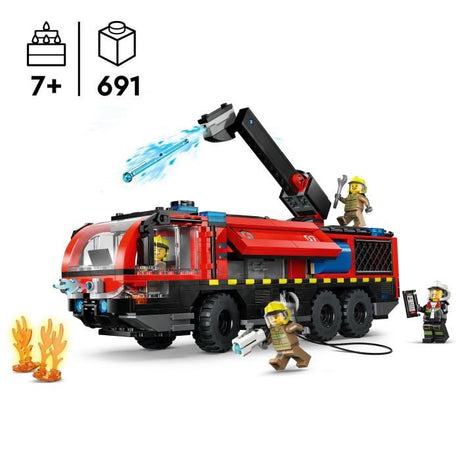 LEGO City 60499 Le Camion de Pompiers de l'Aéroport - Jouet de Construction des 7 ans