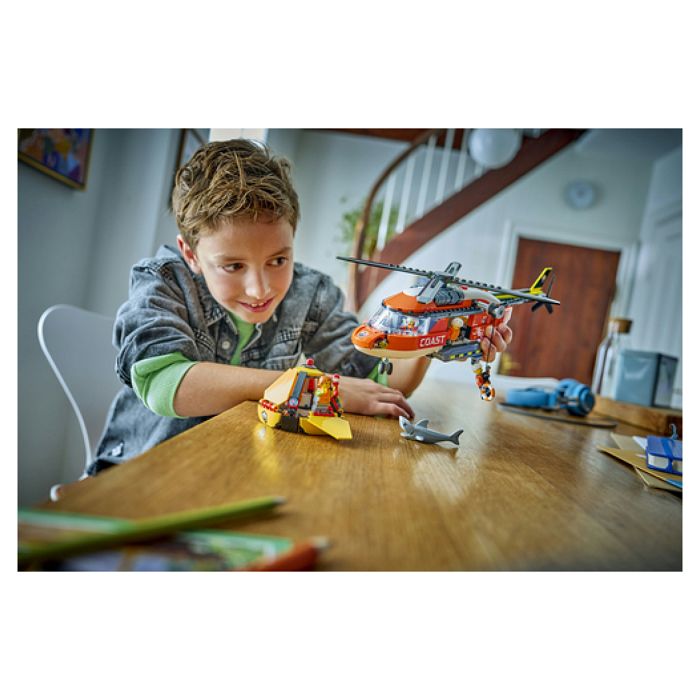 LEGO City 60503 L'Hélicoptere des Garde-Côtes - Jeu de Construction 7 ans - Idée de Cadeau