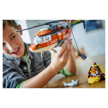 LEGO City 60503 L'Hélicoptere des Garde-Côtes - Jeu de Construction 7 ans - Idée de Cadeau