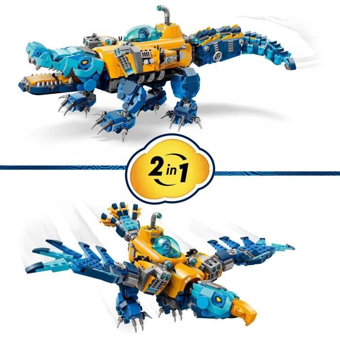 LEGO DREAMZzz 71512 Le Sous-Marin Crocodile - Jouet de Construction 2-en-1 des 8 ans