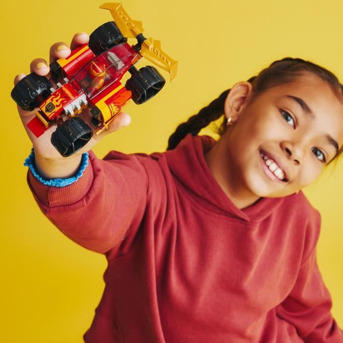 LEGO NINJAGO 71780 La Voiture de Course Ninja de Kai  Évolution, Jouet Voiture, 2-en-1