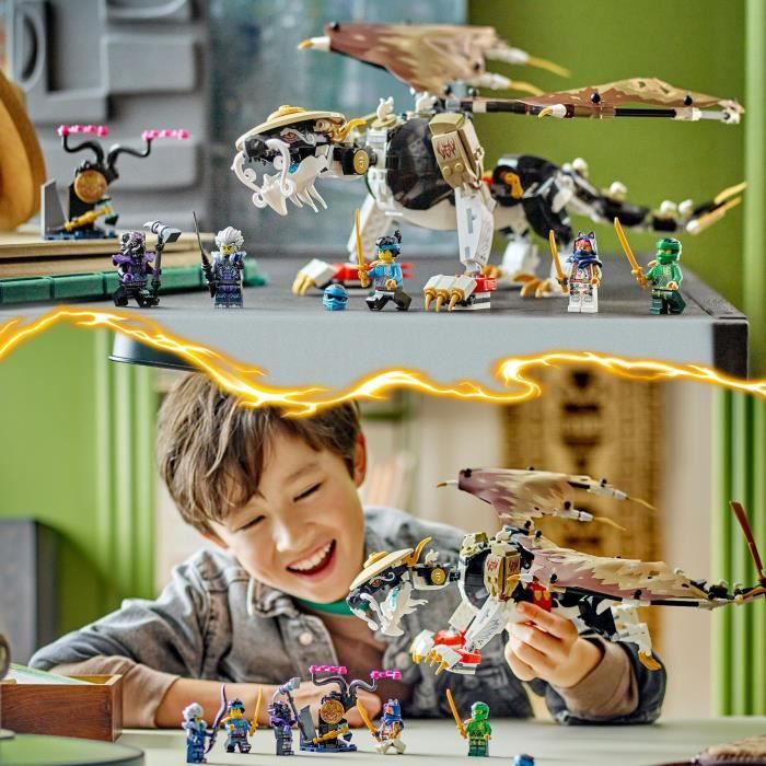 LEGO 71809 NINJAGO Egalt le Maître Dragon, Jouet Ninja avec 5 Minifigurines Ninja dont Personnages Lloyd et Nya