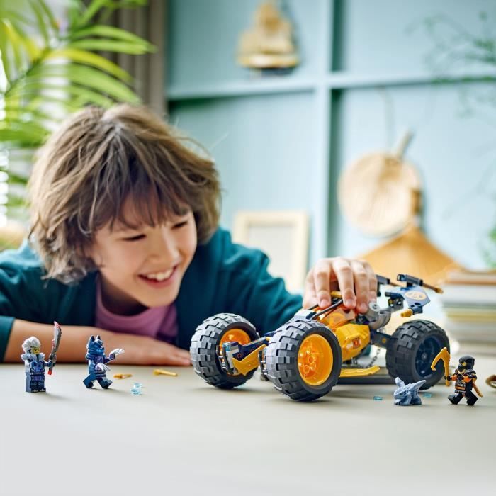 LEGO NINJAGO 71811 Le Buggy Tout-Terrain Ninja d'Arin, Set avec Dragon et 4 Minifigurines