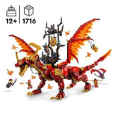 LEGO NINJAGO 71822 Le dragon source du mouvement - Jouet de ninja avec 6 minifigurines