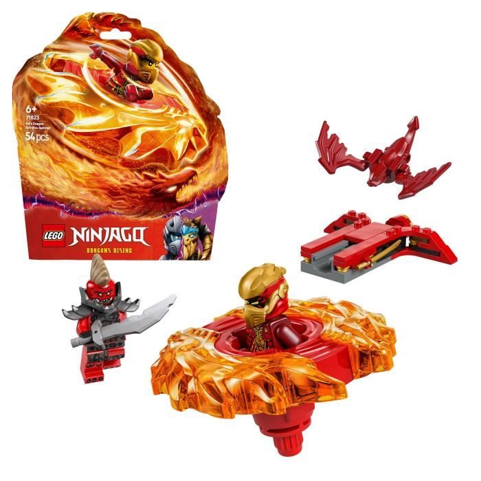 LEGO NINJAGO 71823 La toupie Spinjitzu du dragon de Kai - Jeu de construction des 6 ans