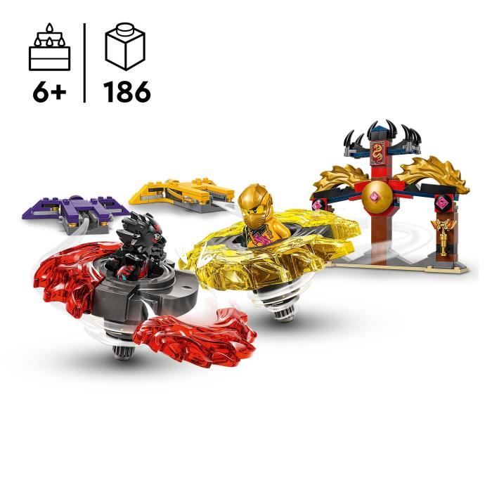 LEGO NINJAGO 71826 Pack de combat Spinjitzu du dragon - Jeu de construction des 6 ans